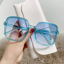 Vintage-Inspired Big Square Frame Sunglasses for Women