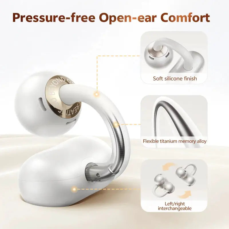 QCY Ct06 Open Earbuds - Comfortable Running Fit