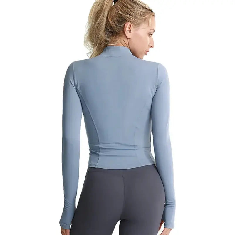 Slim Fit Women's Athletic Jacket With Long Sleeves