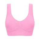 1 Piece Large Size Adjustable Gathered Sports Bra No Bra Pads