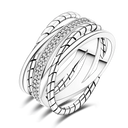 Sterling Silver Ring Sparking Zirconium