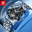 Olevs Mens Automatic Skeleton Watch