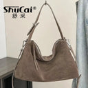 Autumn Winter Luxury Suede Leather Tote Bag For Women Crossbody