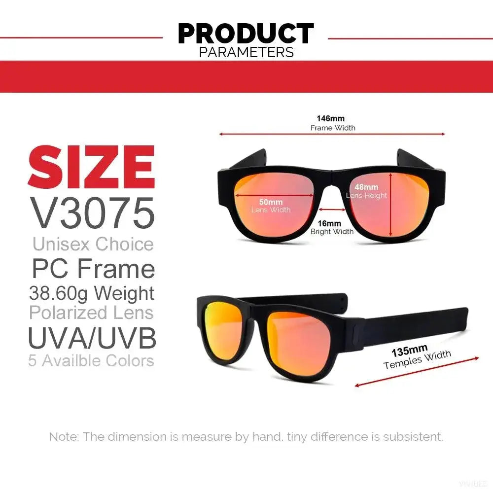 VIVIBEE Polarized Foldable Sunglasses Compact UV Protection