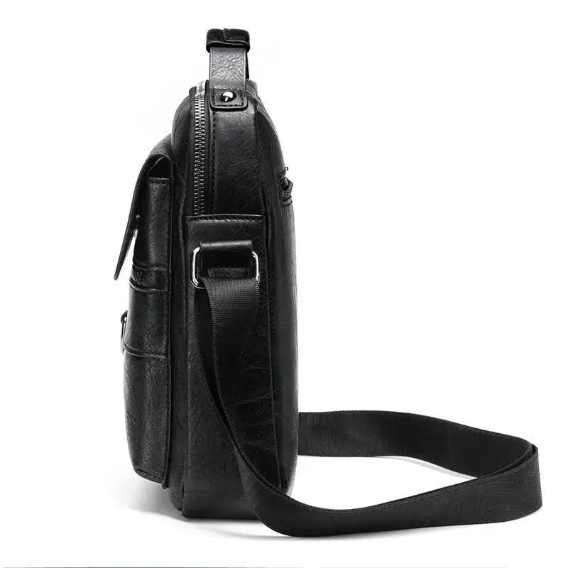 PU Leather Crossbody Bag for Men Business Essential