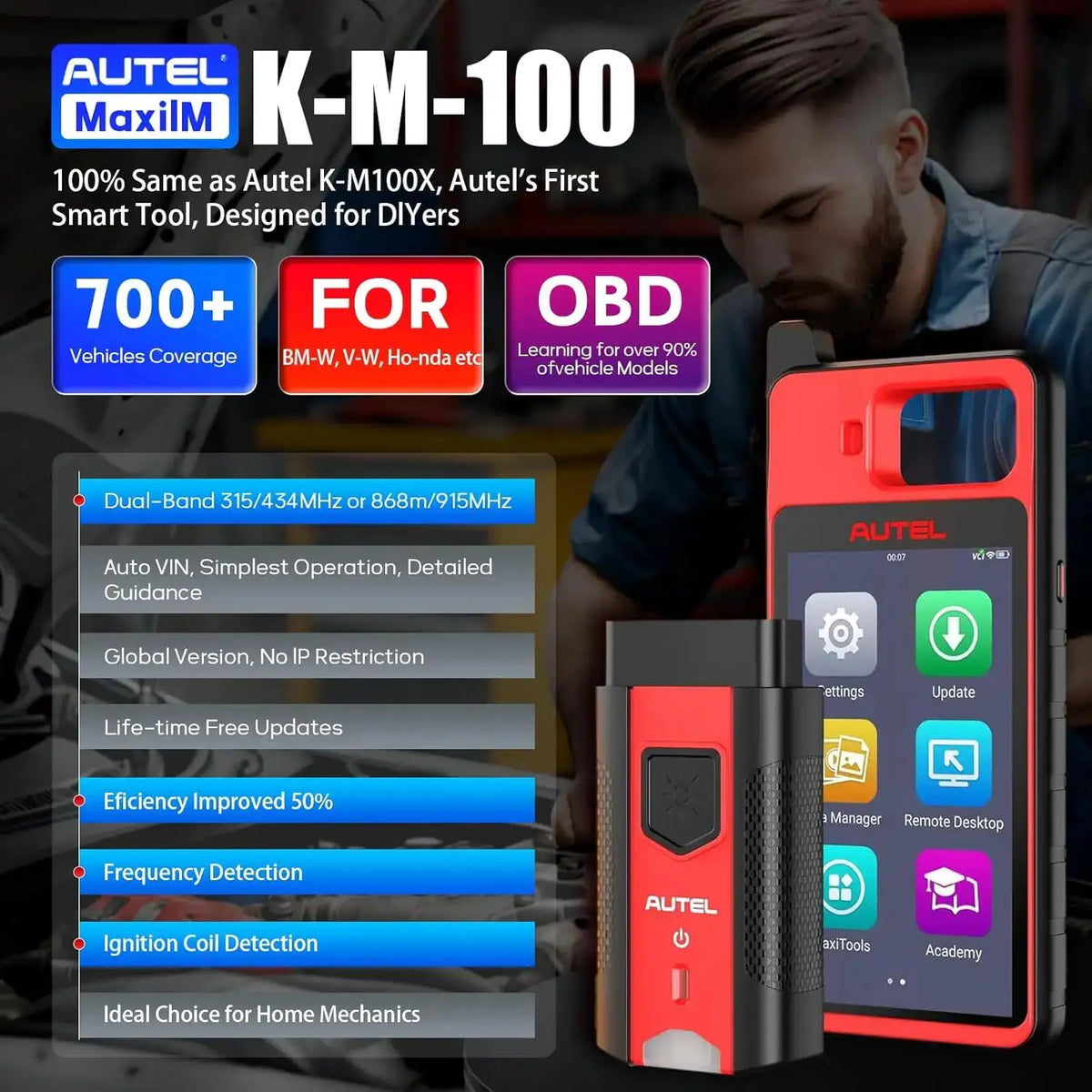 Autel MaxiIM Key Fob Programming Immobilizer Tool Autel MaxiIM KM100 — product view 1