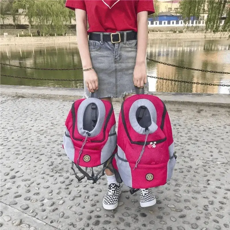 PawEase Double Shoulder Pet Carrier Backpack Durable Nylon