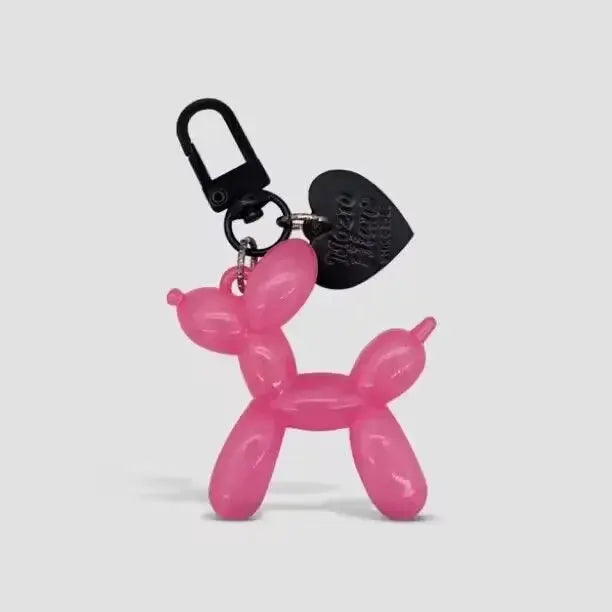 Cute Cartoon Balloon Dog Couple Keychains Gift Set Two Piece