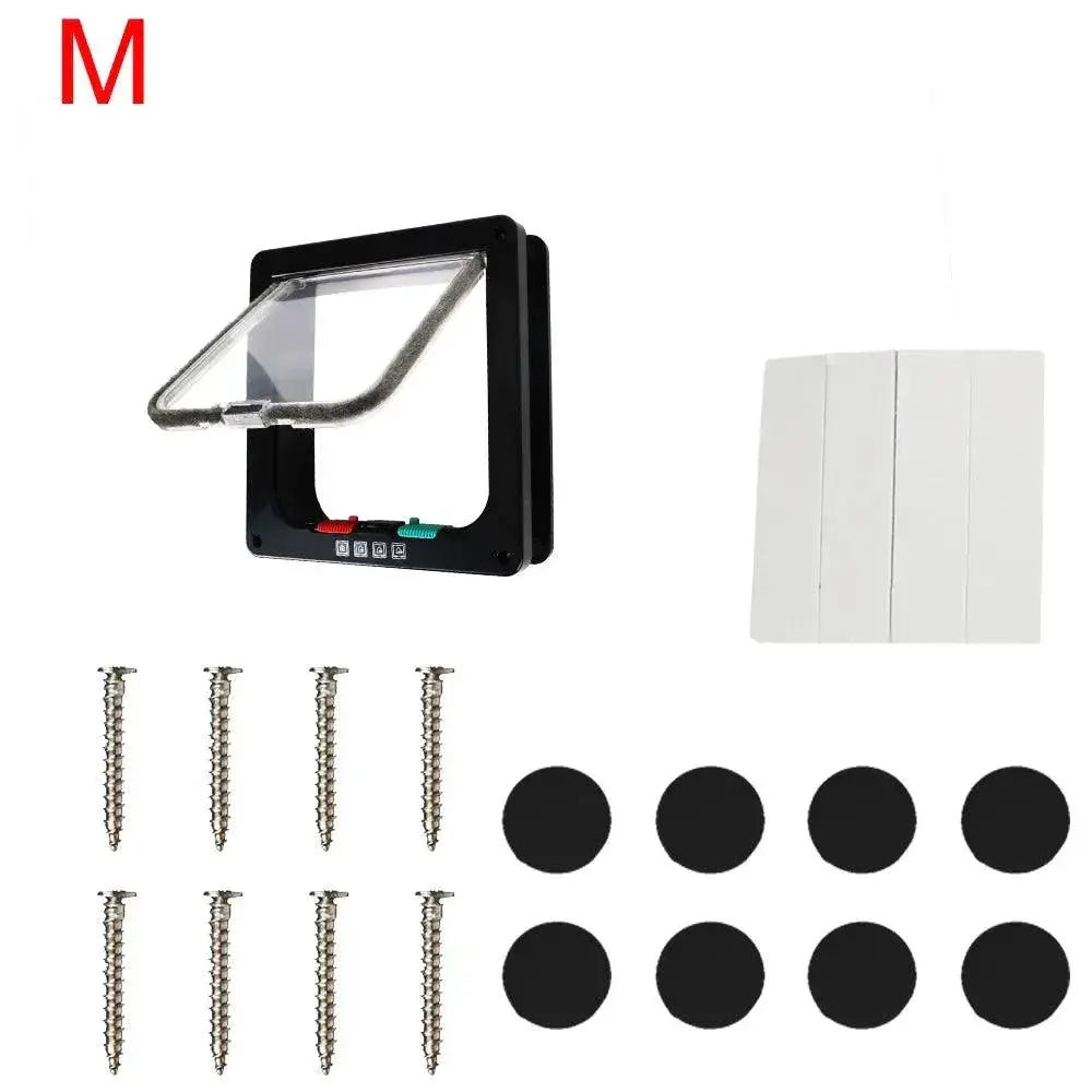 Dog Cat Flap Door Security Lock Gate Small Pets Half Price