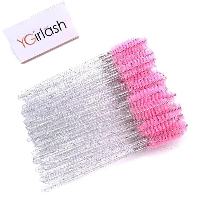 Crystal Eyelash Makeup Brush Wands Disposable Lash Tools 50