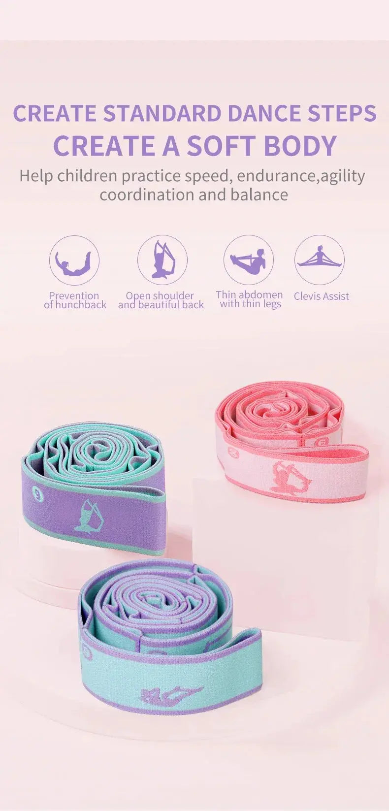 8 to 9 Loop Upgrade Resistance Bands for Kids Training Tool