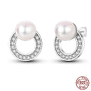Sterling Silver Double Circle Earrings