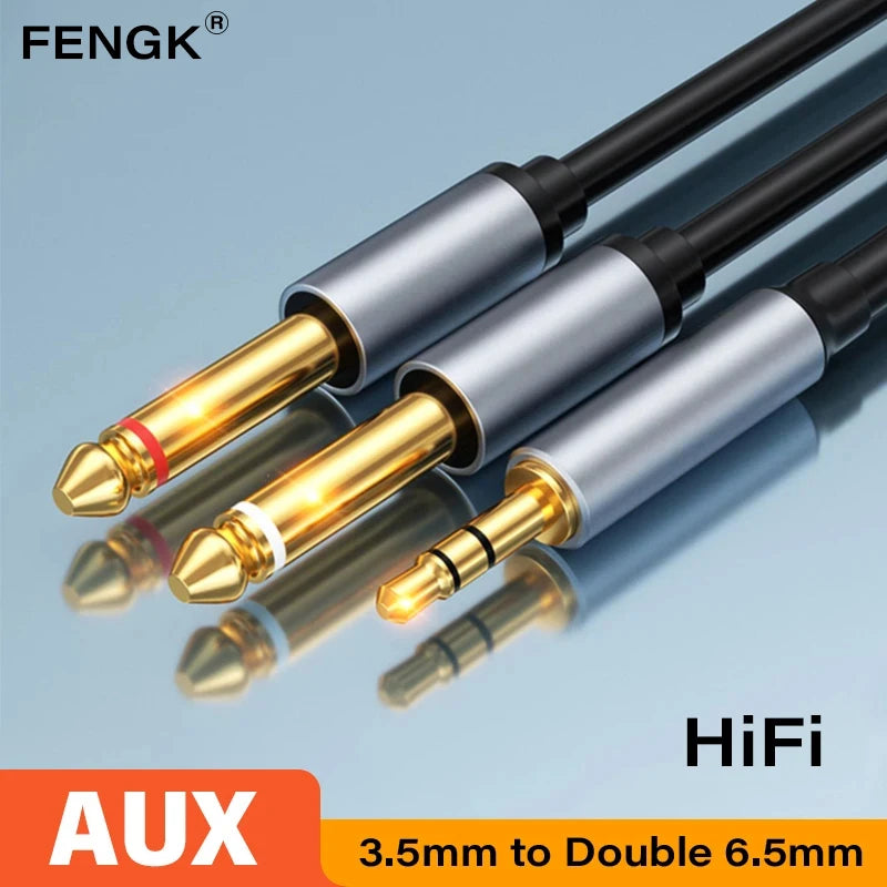 Double Trs Cable Aux Adapter