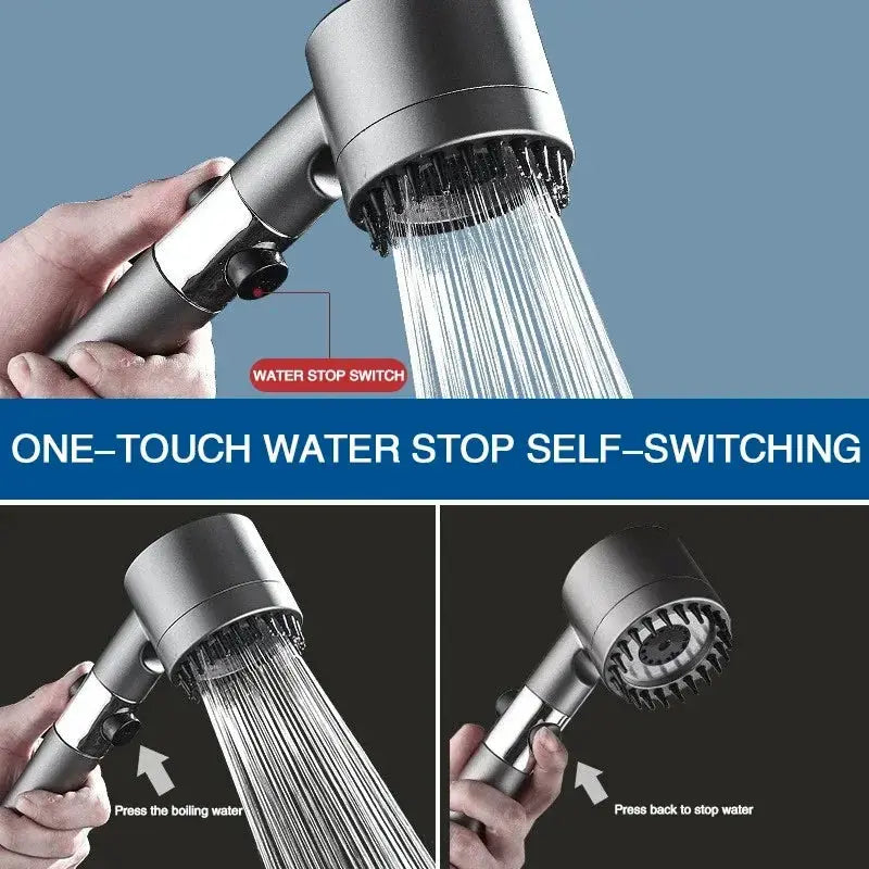 High Pressure Filter Shower Head 3 Mode Adjustable Spray - OurLum.com