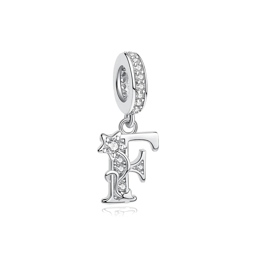 Sterling Silver Charm Star Letters