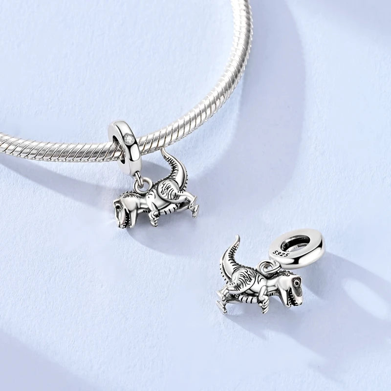 Sterling Silver Fire Dragon T-rex