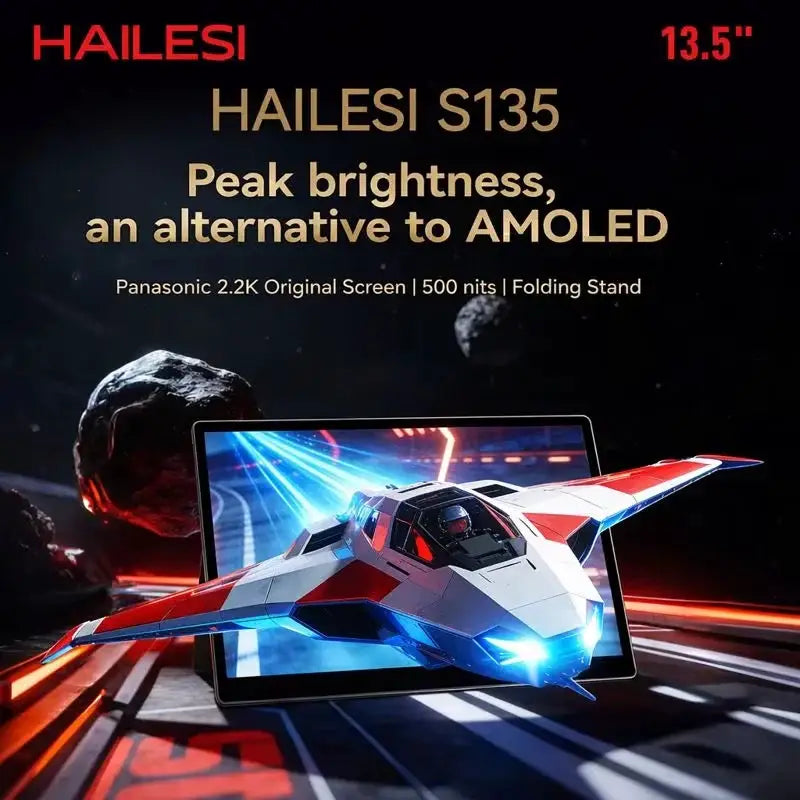 HAILESI Portable Monitor S135 13.5inch 2.2K 2256*1504P 100%sRGB 500 Nits Original Screen for Laptop Mac Phone Switch PS4/5 XBOX