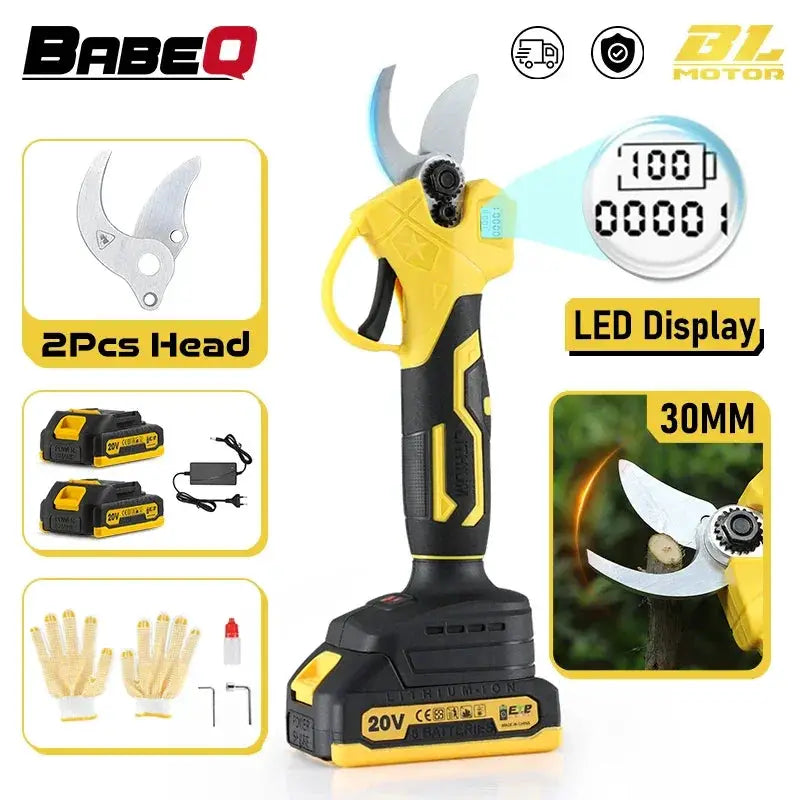 BABEQ 30mm Cordless Brushless Electric Pruning Shears