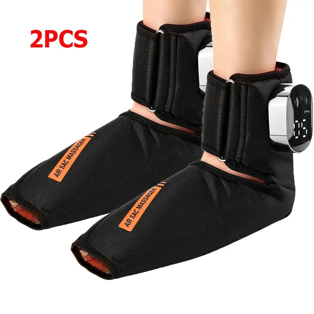 Foot Massager with Heat Vibration Airbag Kneading Wireless Rechargeable Ankle Wrap Support Brace Home Office Gift for Women Men