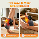 Electric Foot Ankle Massager 4 Mode Vibration 4 Level Hot Compress Timer Massage Support Ankle Brace Fascia Muscle Relax
