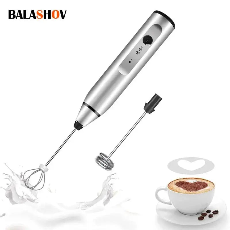 Portable Wireless Rechargeable Milk Frother Handheld Blender