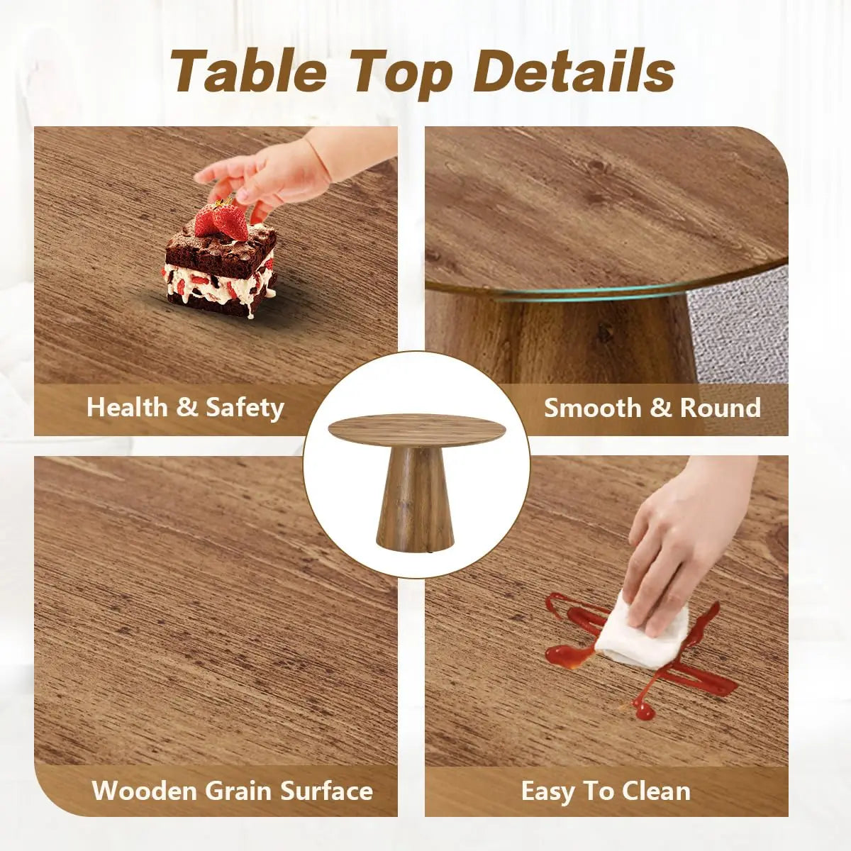 Wooden Round Dining Table
