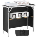 Foldable Portable Bar Table Black
