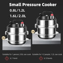 0.8-2L Outdoor Small Pressure Cooker Camping 304 Stainless Steel