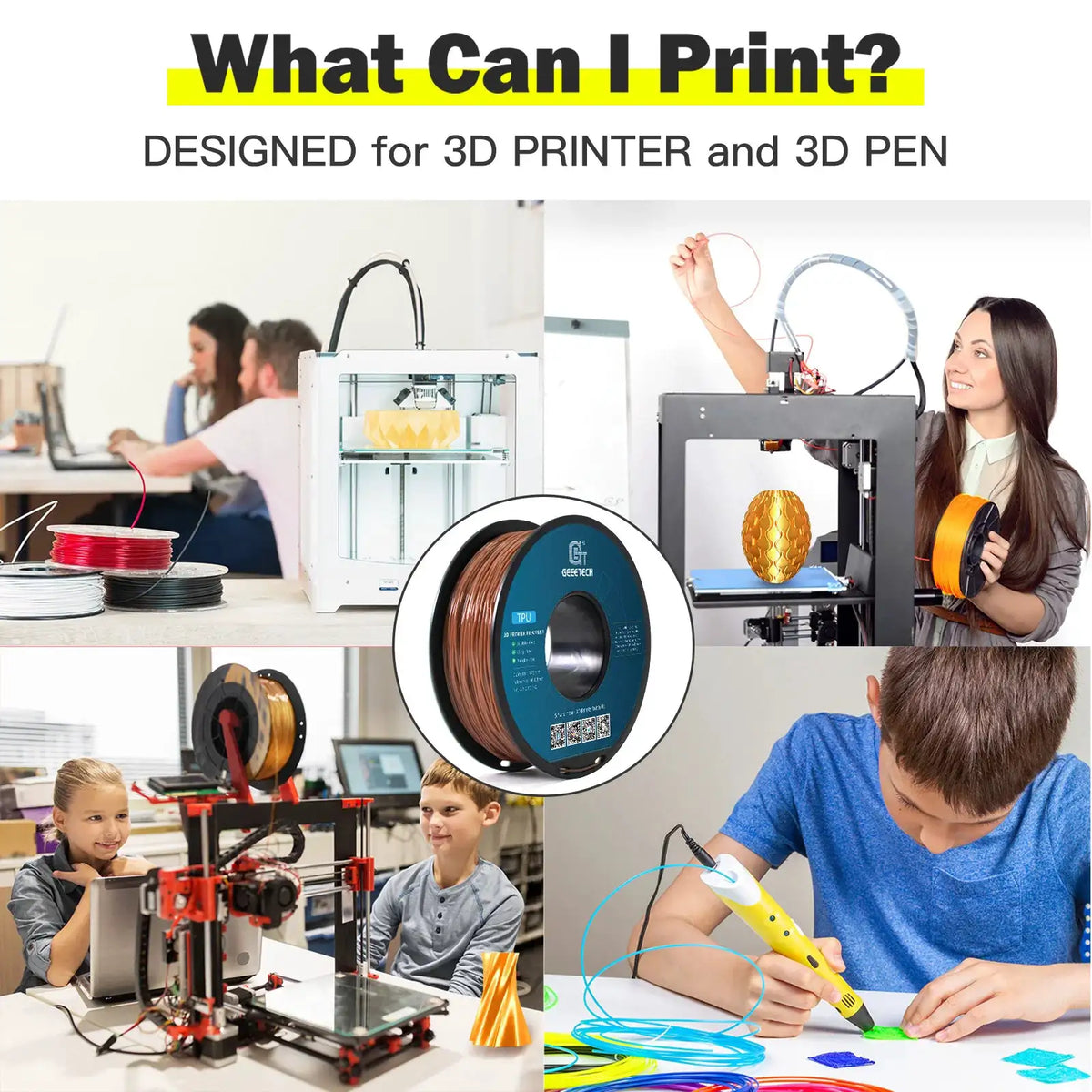 Geeetech Tpu Filament Impact Resistant — Transparent Brown france — product view 5