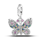 Sterling Silver Inlaid Zircon Beads