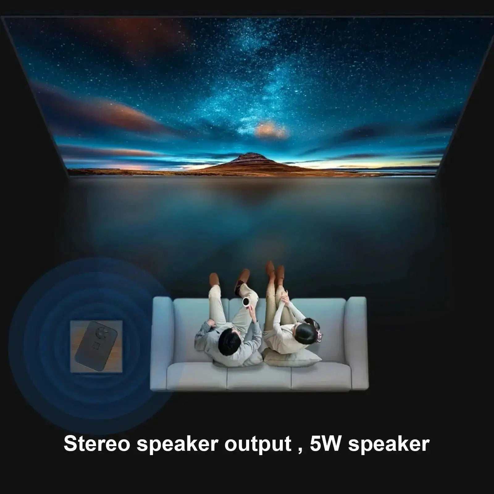 4K Android WiFi Projector Portable Wireless Streaming Design