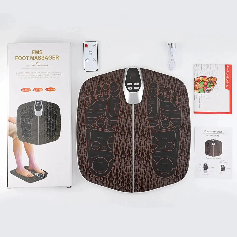 Foot Massage Machine Foot Massager Pulse Micro Current Foot Massager Foot Massage Pad Muscle Stimulator Sandalias Beauty Health