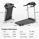 Foldable Home Treadmill With Non Slip Surface For Safe Family