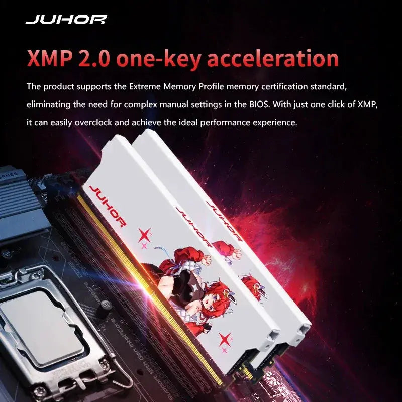 JUHOR DDR4 RAM 8GB 16GB 3200MHz 3600MHz DIMM Gaming