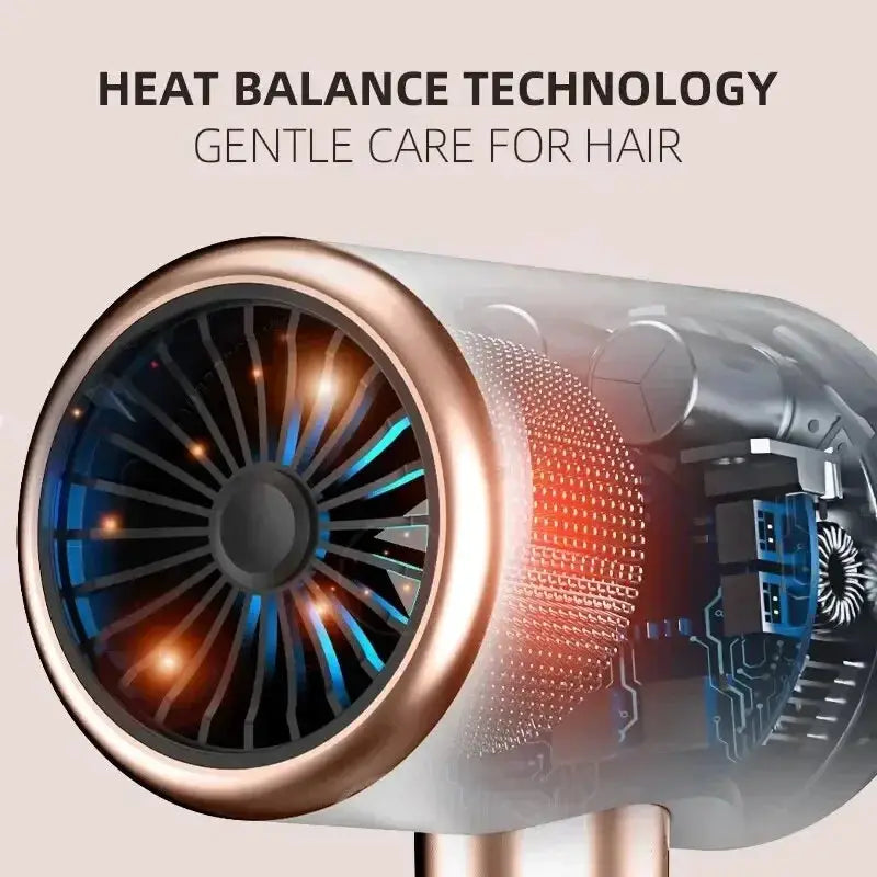 2000W 5 Speed Hair Dryer Negative Ion Blue Light Pro