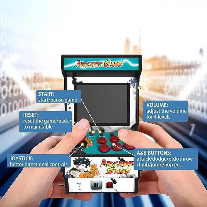 Mini Retro Arcade Handheld Game Console 156 Classic Games