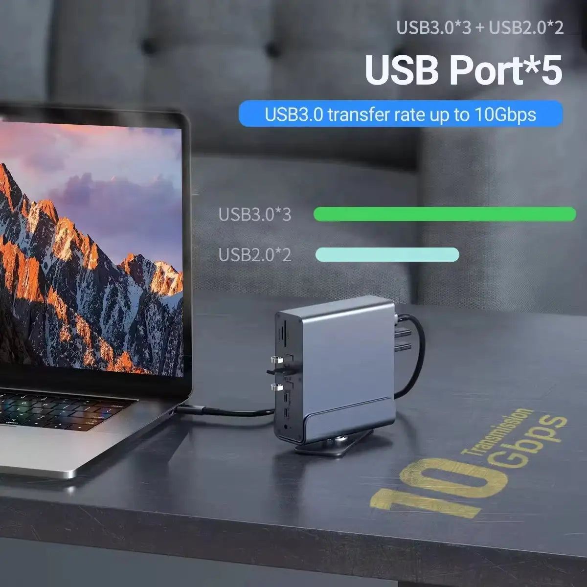 Port Usb C Hub Triple Monitors — product view 2