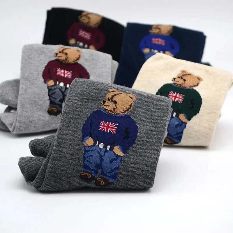 Harajuku Gentleman Bear Socks Cozy Fashion Forward
