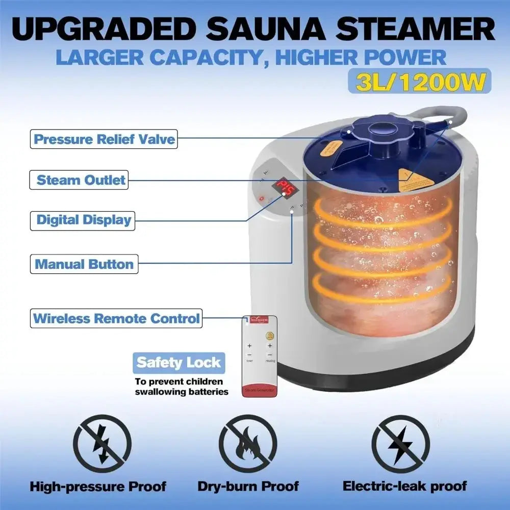 Portable Indoor Foldable Steam Sauna Box for Home Spa - OurLum.com