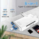6In1 Type C Card Reader-Phone PC Fast Read
