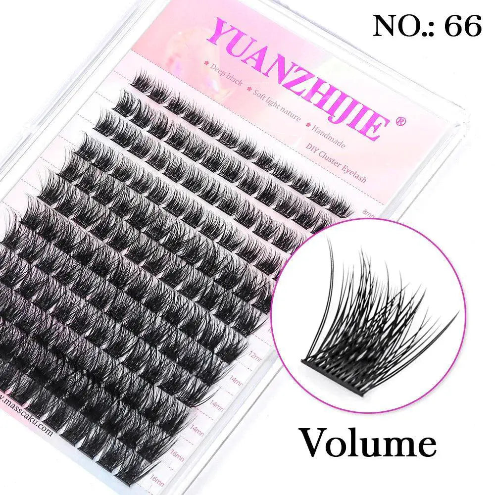 DIY Cluster Lashes Natural Mink Eyelashes CD Curl Set
