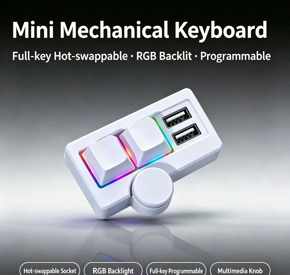 Portable Hot Swappable RGB Mini Keyboard — product view 10