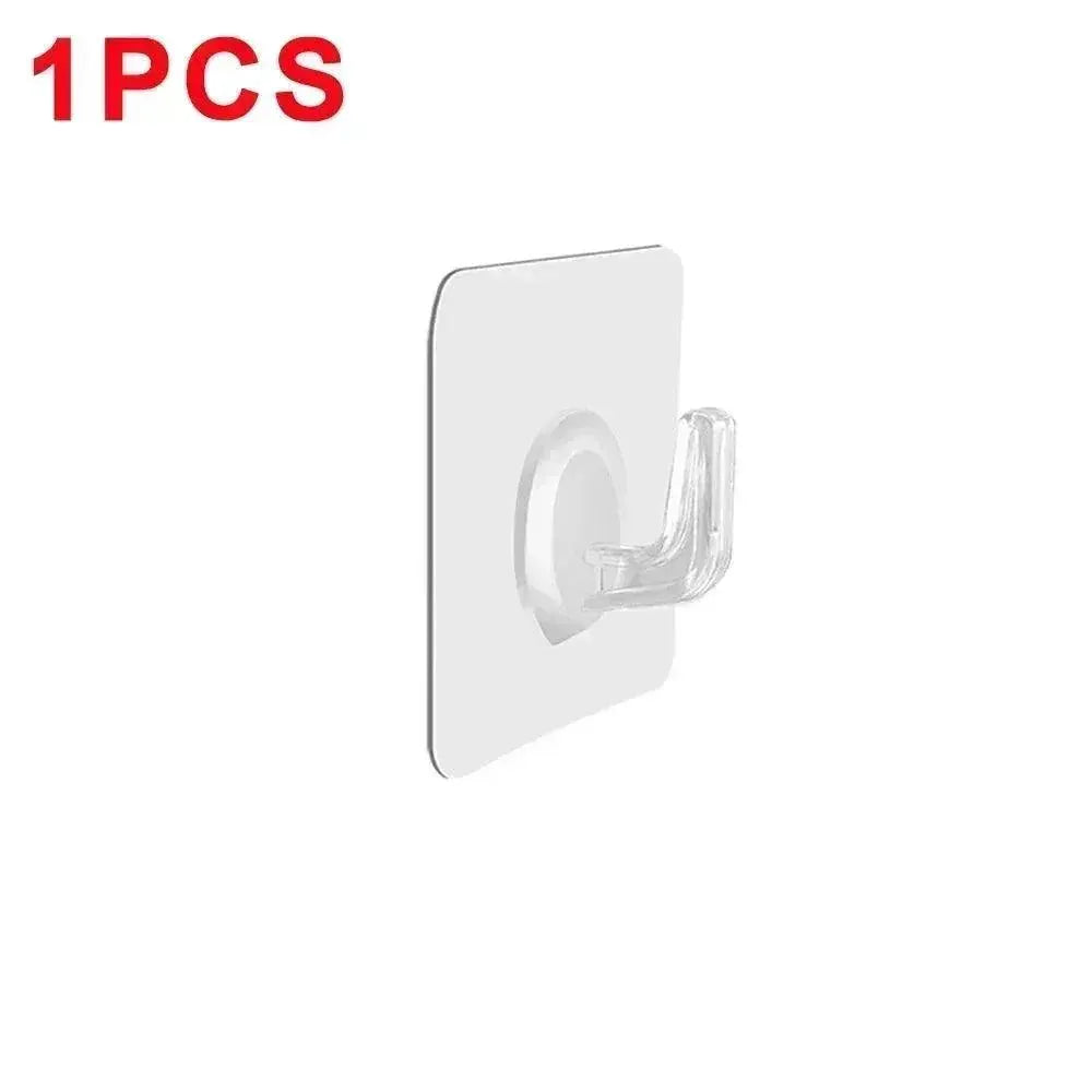 Transparent Wall Hooks Effortless Space Organization Set