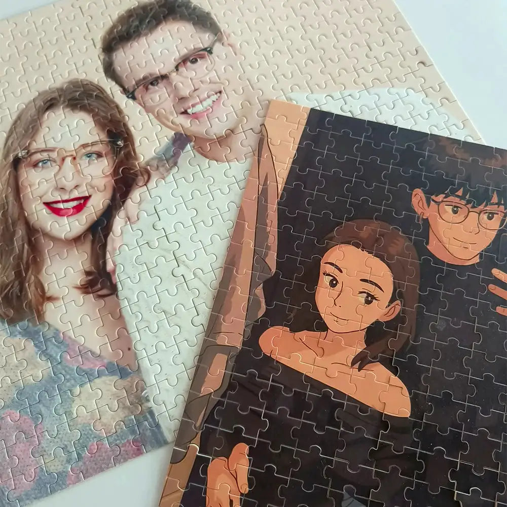 Custom Wooden Framed Photo Puzzle Gift — product view 3