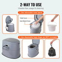 Portable Camping Toilet Gravity Flush