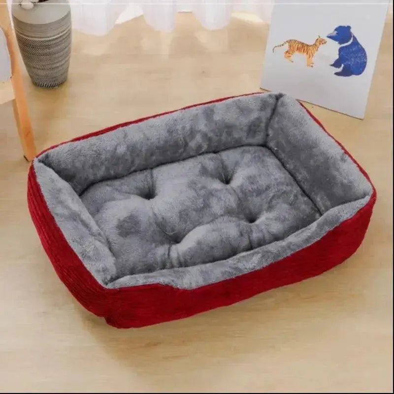 Plush Pet Kennel Bed Cozy Calming Cushion For Dogs And Cats