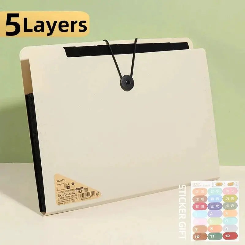 5 8 13 Layers A4 File Folder Storage Bag Office Supplies