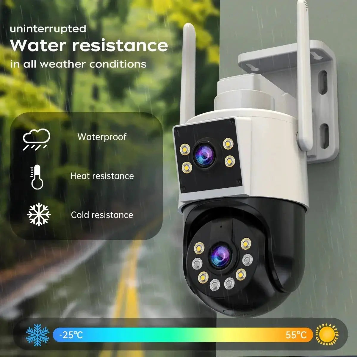 Smart PTZ WiFi Security Camera With AI Tracking Outdoor