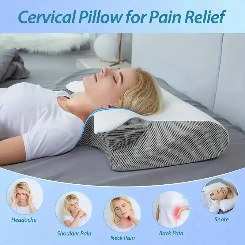 Memory Foam Neck Support Pillow For Superior Sleep Comfort