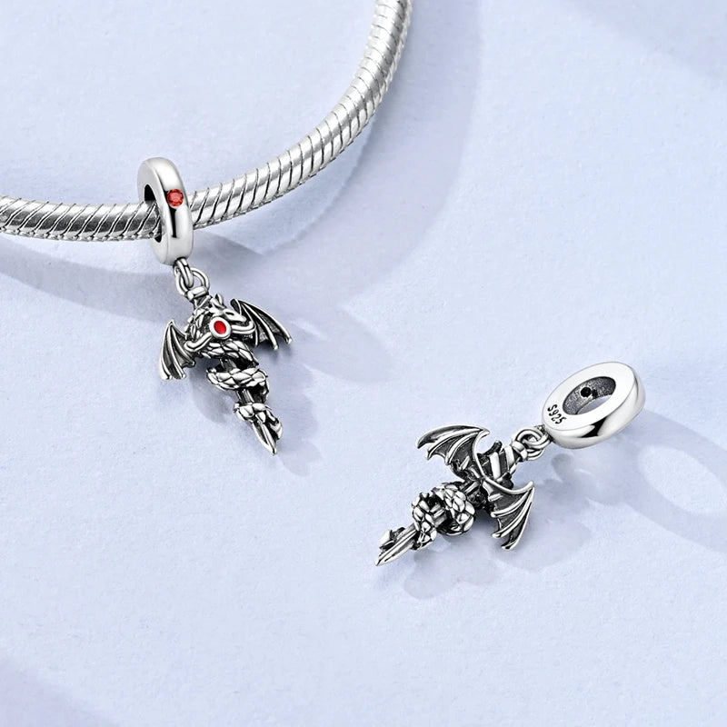 Sterling Silver Fire Dragon T-rex